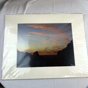 SKU2450 Chisos Mountains Big Bend Texas Signed 8x10 Photo In 11x14 Mat